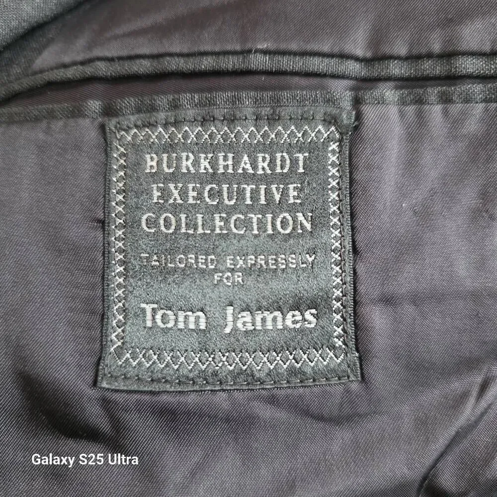 Tom James Executive collection mens blackgray heathered wool blazer fits Sz 40